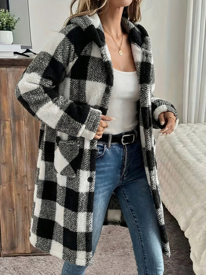 Women's Hooded Plaid Pullover Jacket detail image - detail view 14