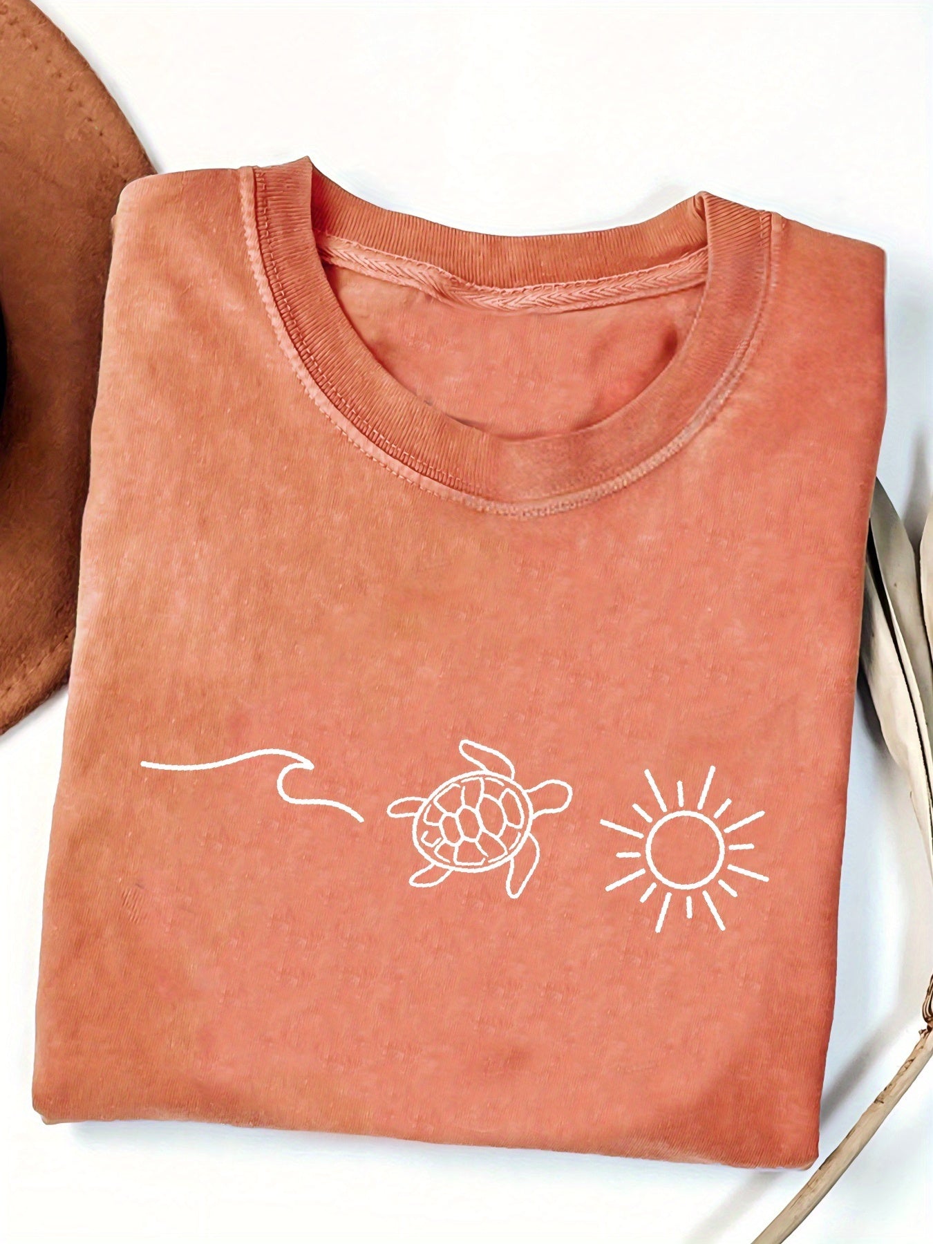 Women's Inspirational Graphic T-Shirt - Round Neck Short Sleeve Everyday Style 4277