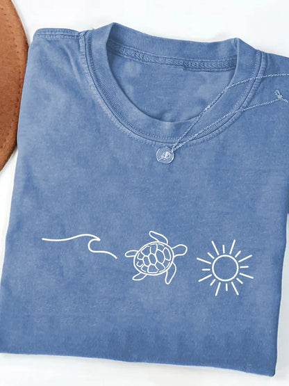 Women's Inspirational Graphic T-Shirt - Round Neck Short Sleeve Everyday Style 4277