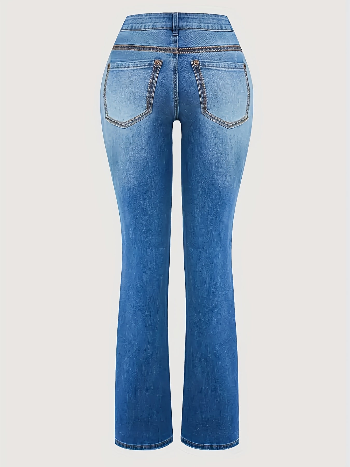 Women's Jeans - Vibrant Blue Stretch detail image - detail view 8