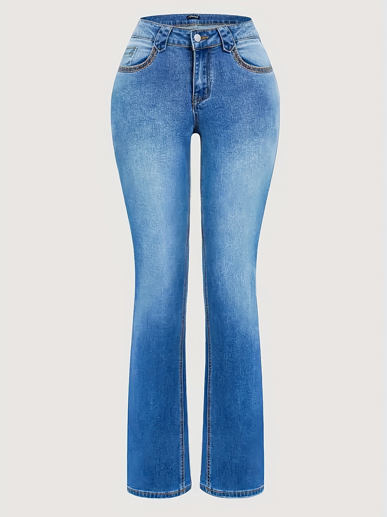Women's Jeans - Vibrant Blue Stretch detail image - detail view 9