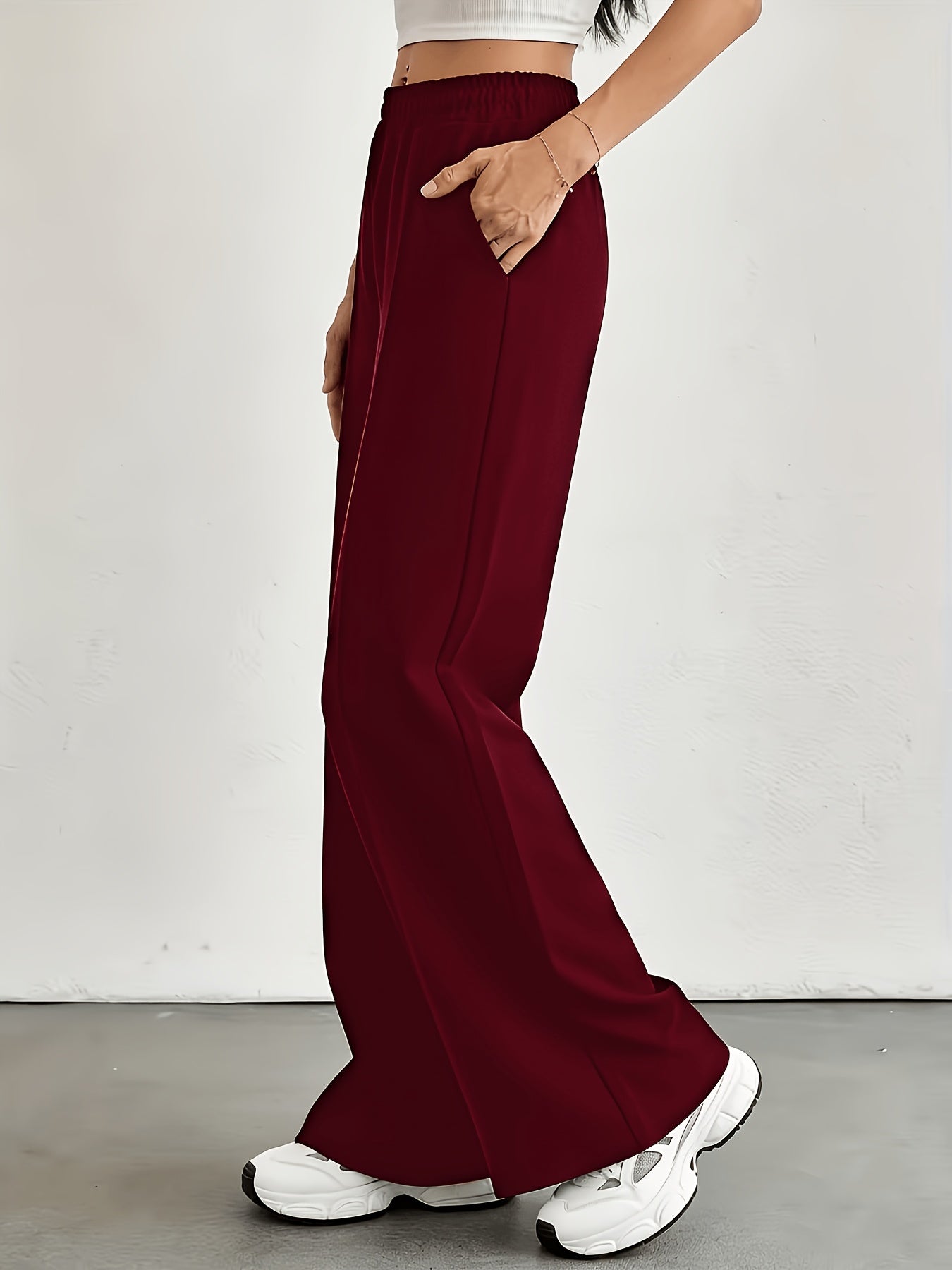 Women's Jogger Pants - Elastic Waist With Pockets