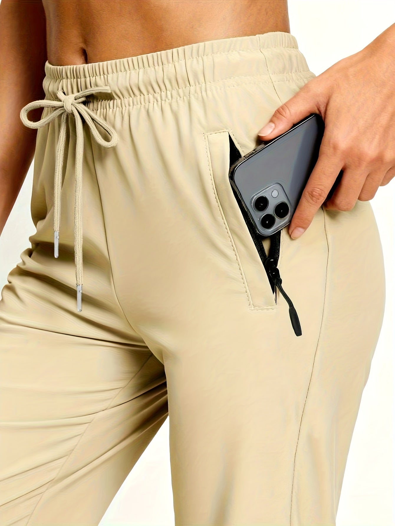 Women's Jogger Pants - High Waist Relaxed fit 45 detail image - detail view 8
