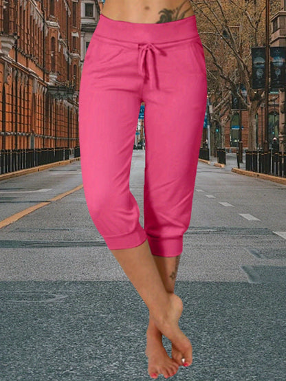 Women's Black+navy+grey Knit High-Waist Slim-Fit Pants - product view 11