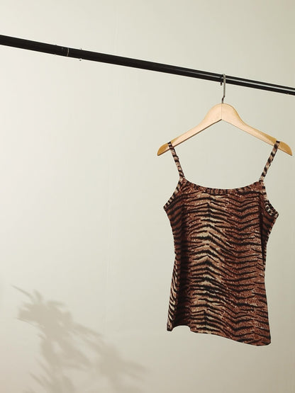 Women's Leopard Print Tank Top - Classic Neck Sleeveless