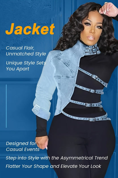 Women's Lightweight Denim Pullover Jacket detail image - detail view 5