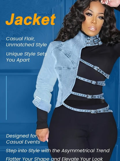 Women's Lightweight Denim Pullover Jacket detail image - detail view 7