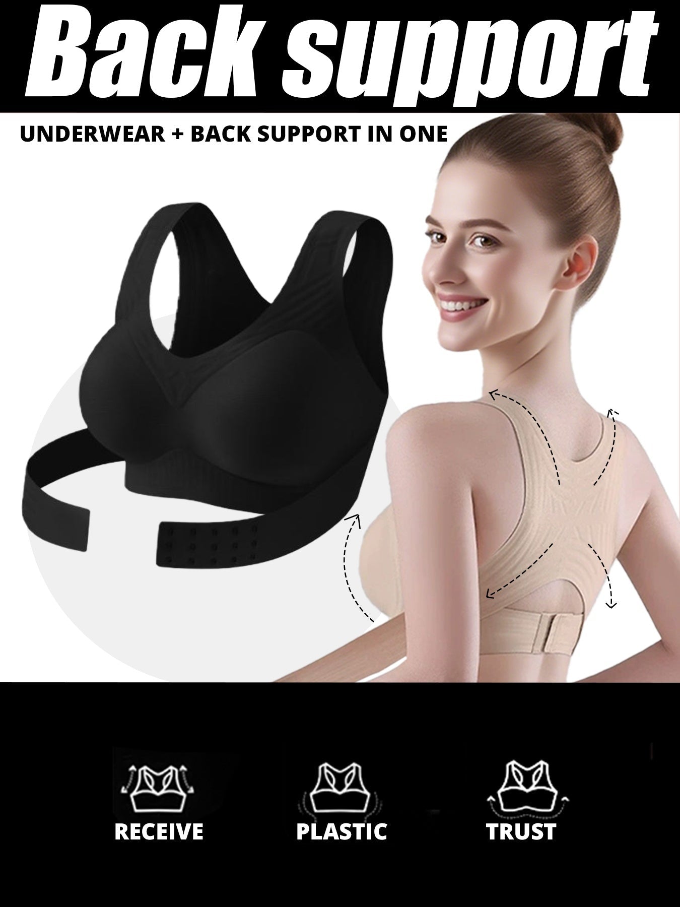 Women's Lightweight Posture Corrector - Upper Back Support Garment