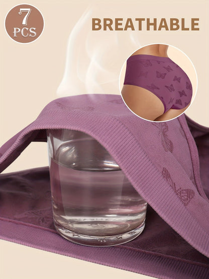 Women's Low-Rise Briefs - Butterfly Print Everyday Comfort
