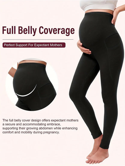 Women's Maternity Leggings - High-Waist Fit 358053 detail image - detail view 3