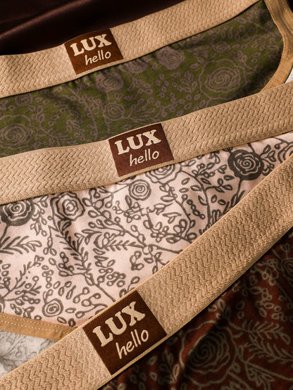 Women's Mid-Rise Briefs - Floral Everyday Comfort - Mixed colors