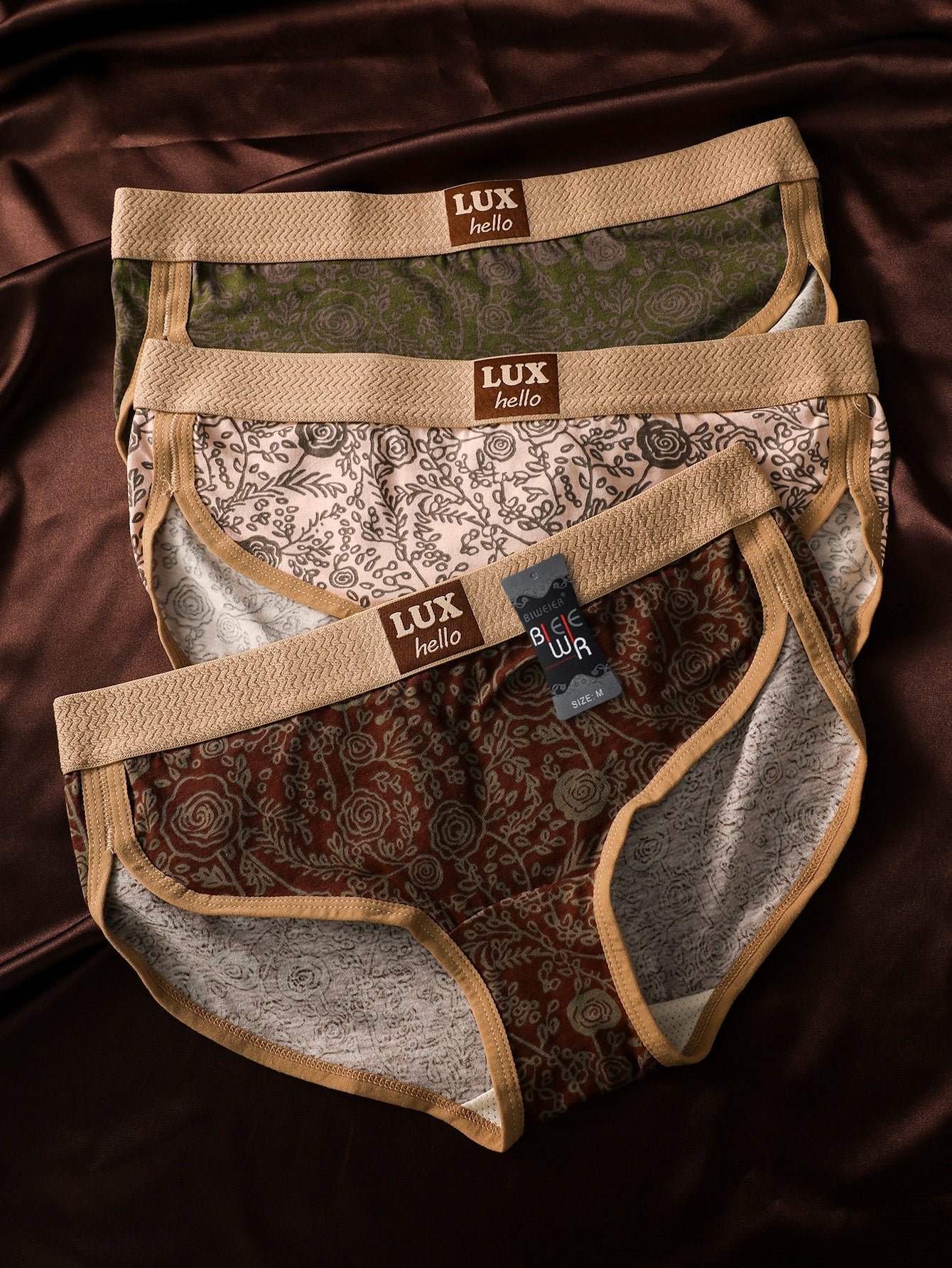 Women's Mixed colors Floral Underwear - product view 3