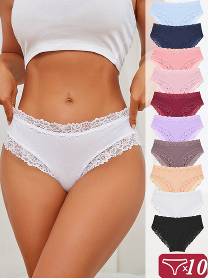 Women's Mid-Rise Briefs - Lace Everyday Comfort