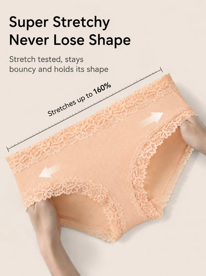 Women's Mid-Rise Briefs - Lace Everyday Comfort