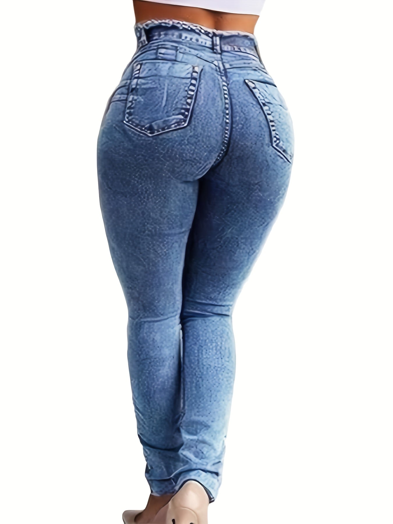 Women's Mid-Rise Skinny Jeans - Light Blue Weekend detail image - detail view 6
