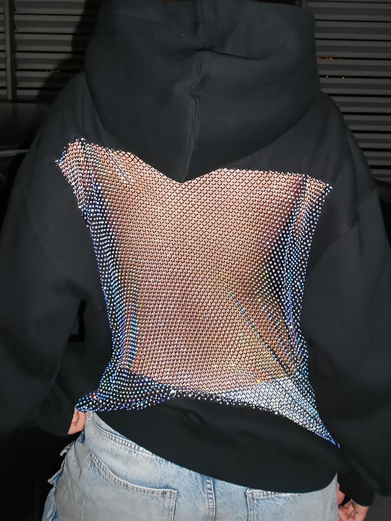 Women's Mixed colors Mesh Long-Sleeve Top - product view 11