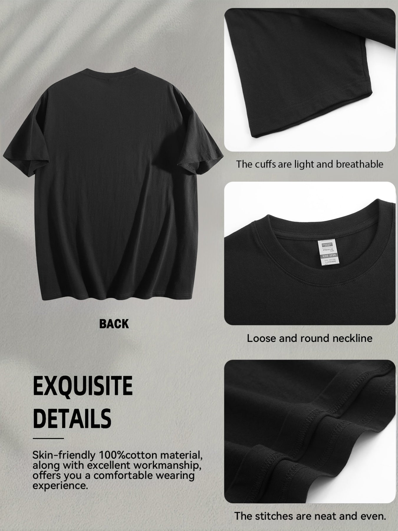 Women's Oversized T-Shirt - Round Neck Short Sleeve Weekend Style 2229 detail image