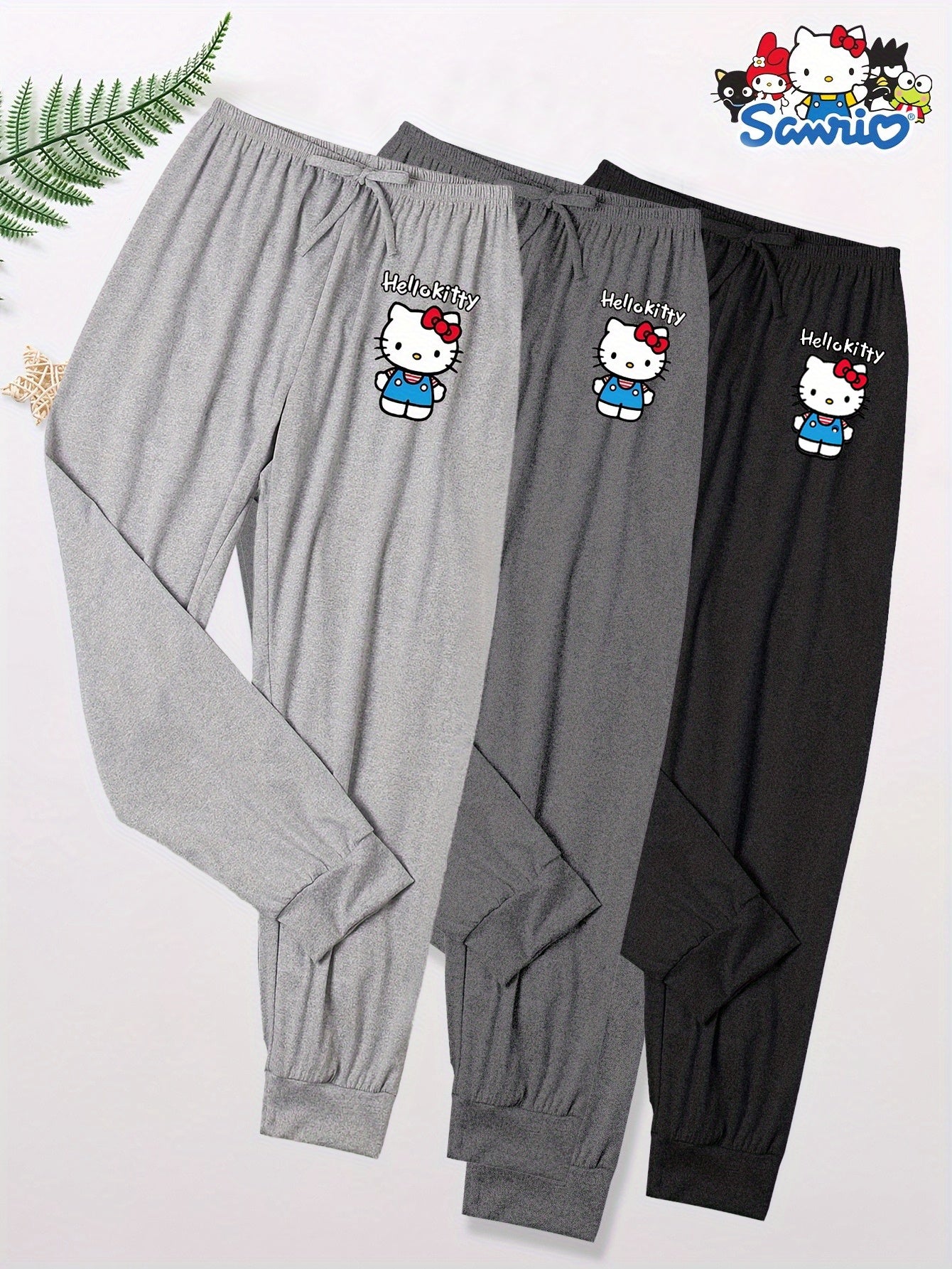 Women's Light Grey Polyester Printed Pants - product view 4
