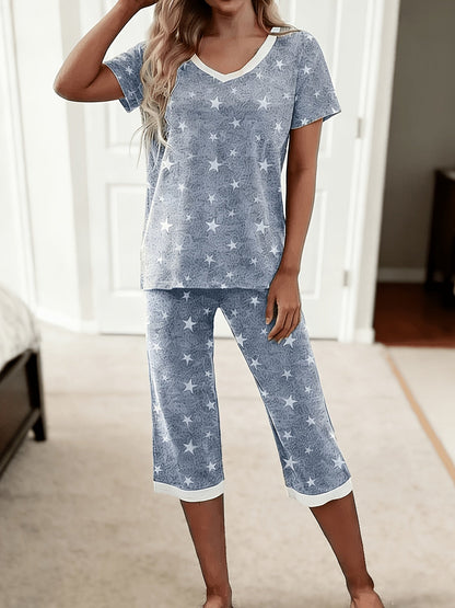 Women's Pajama Set - 2-Piece Solid Color Comfort