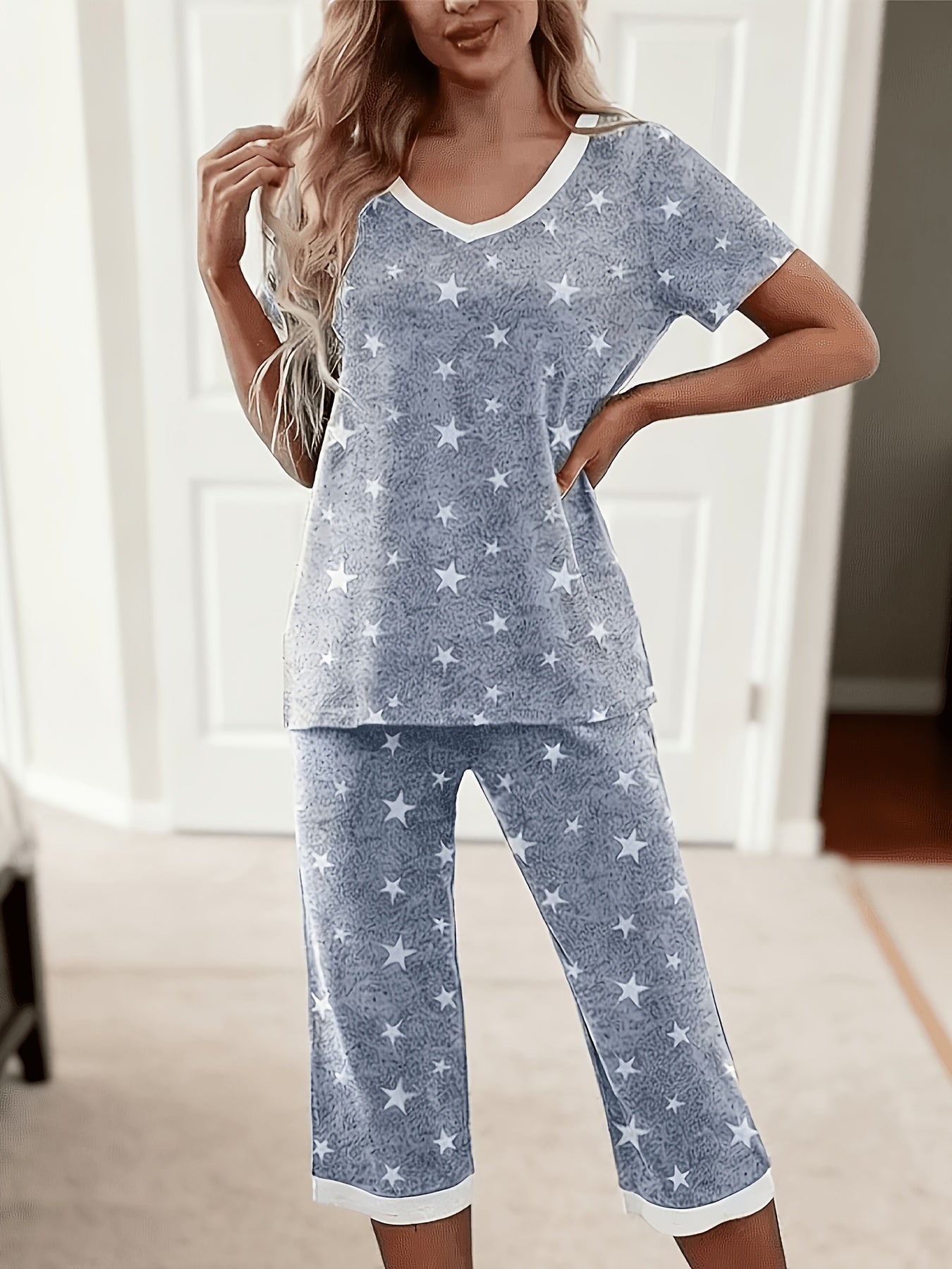 Women's Pajama Set - 2-Piece Solid Color Comfort