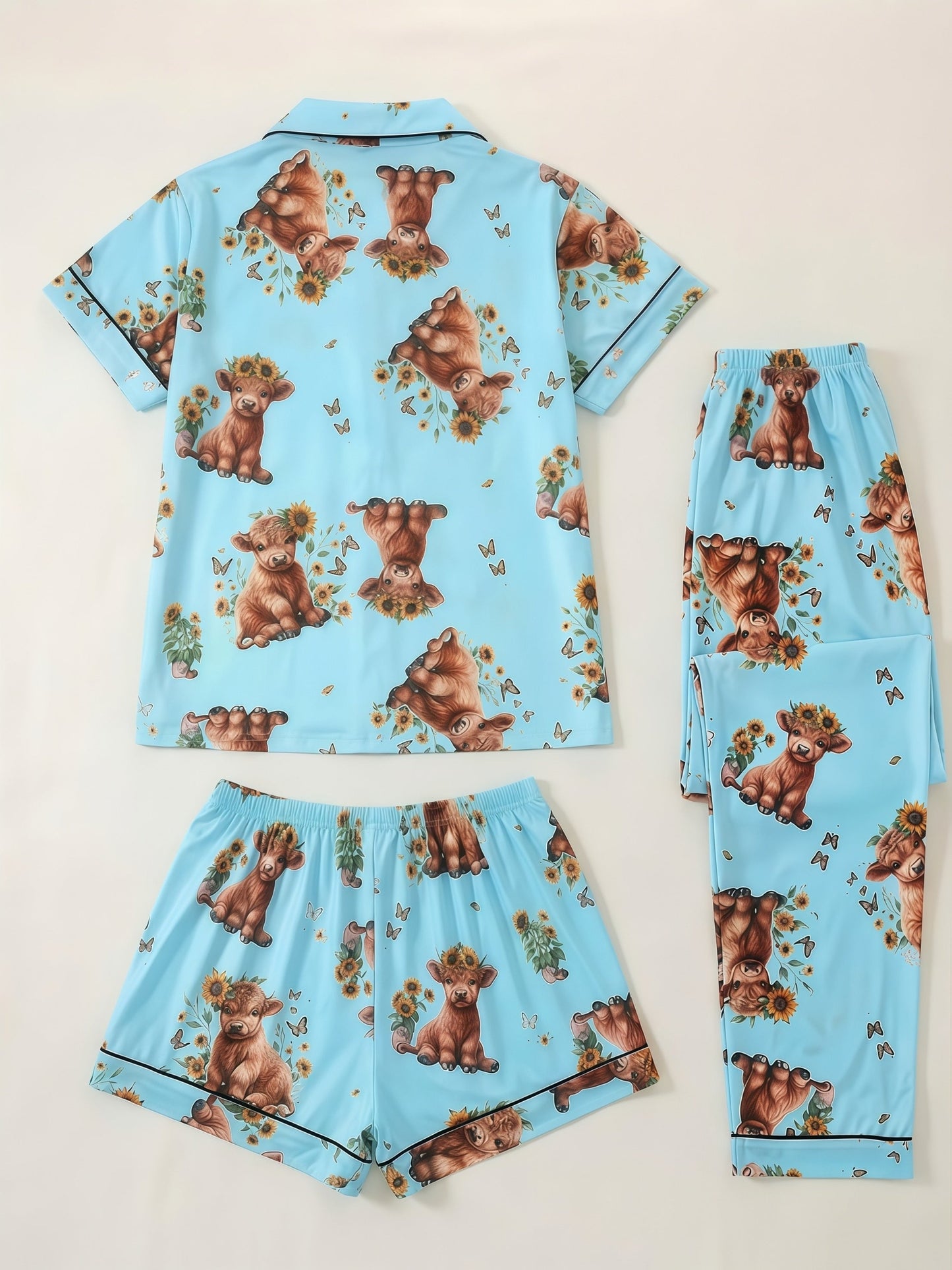 Women's Pajama Set - Floral Print 254117