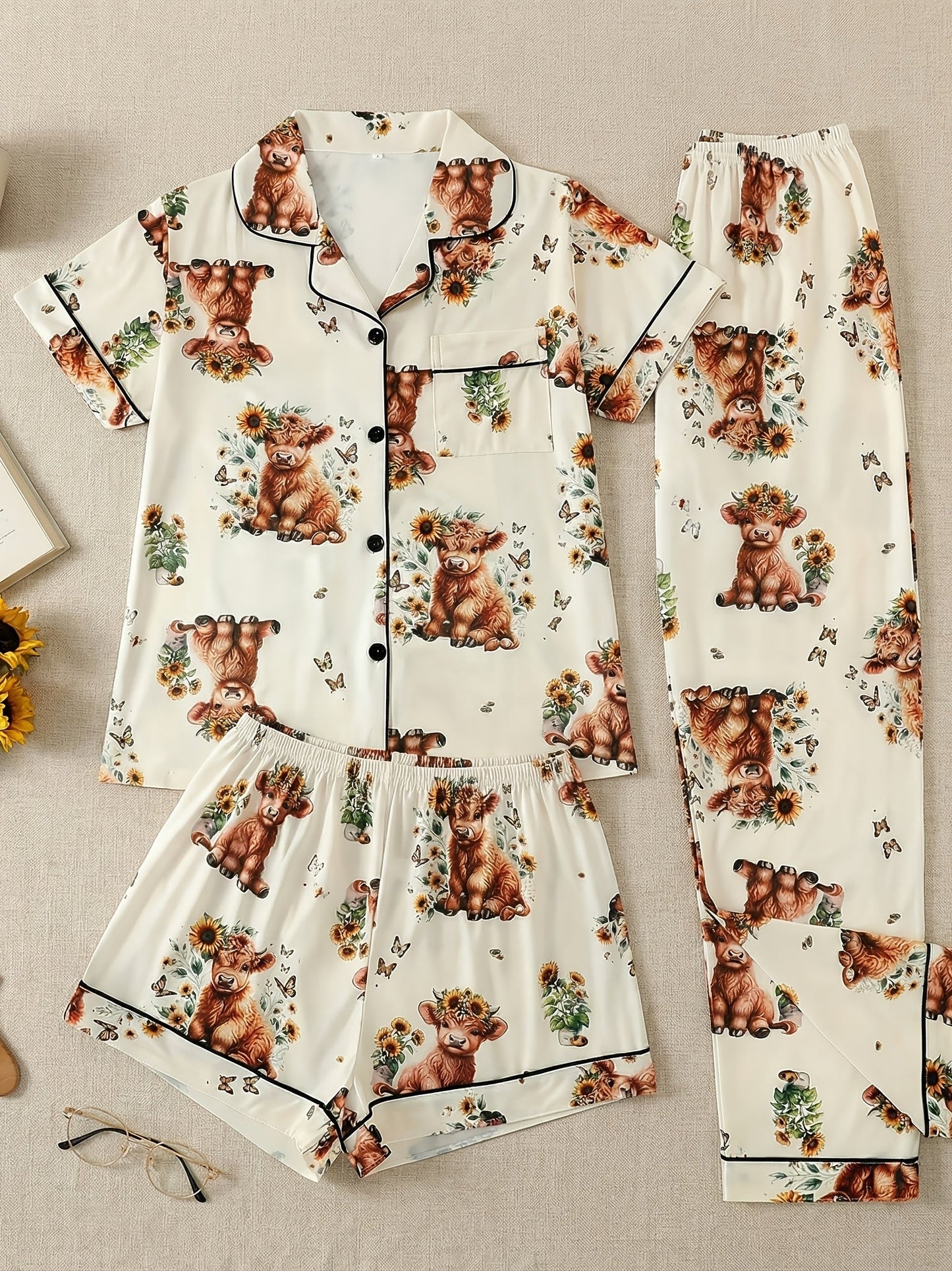 Women's Pajama Set - Floral Print 254117