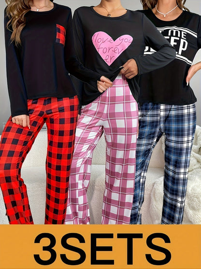 Women's Pajama Set - Graphic Print Style 28601061