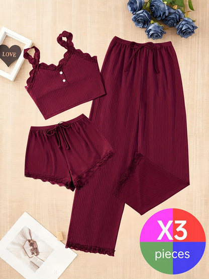 Random Color Lace Sleeveless Pants - product view 9