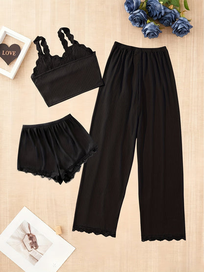 Women's Pajama Set - Lace Detail 258213