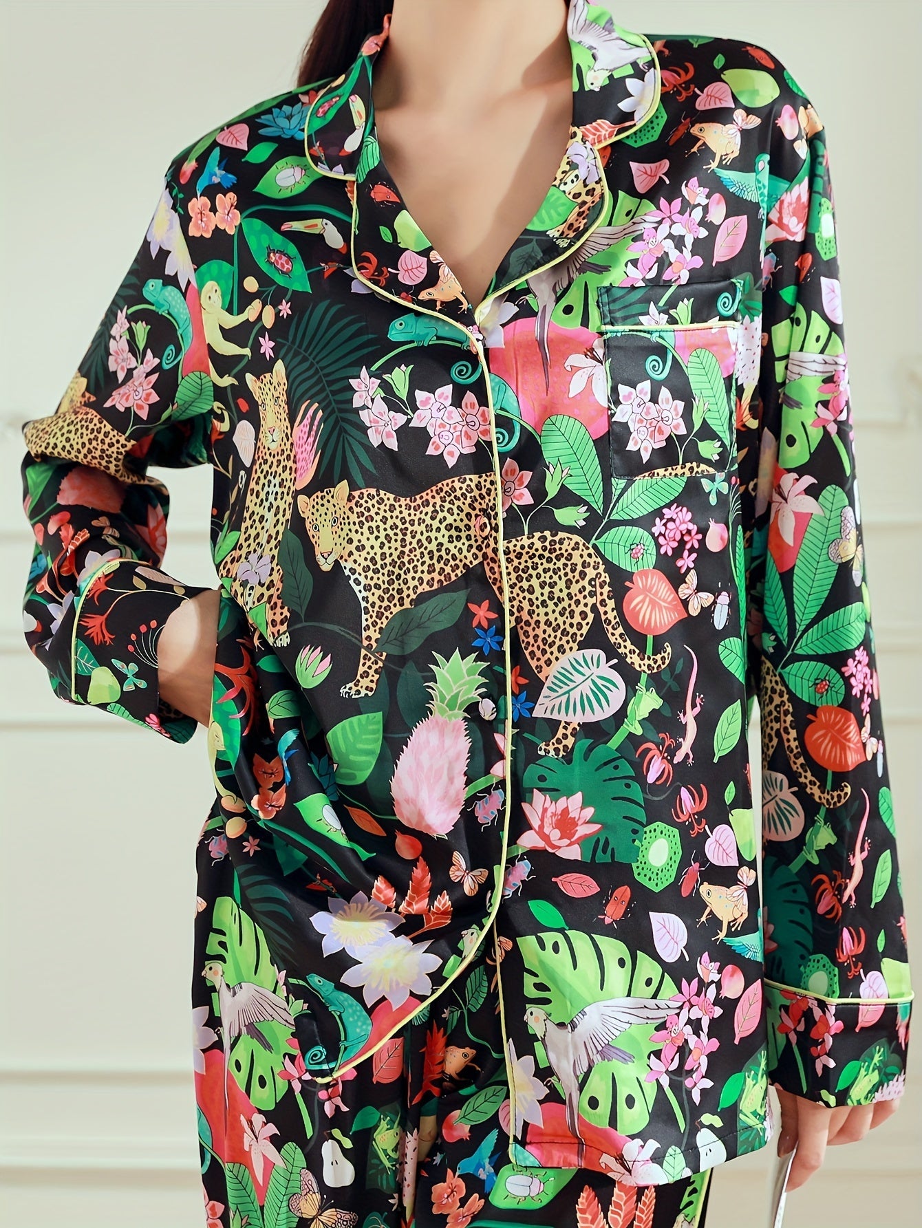 Women's Pajama Set - Leopard Print Style 84994789