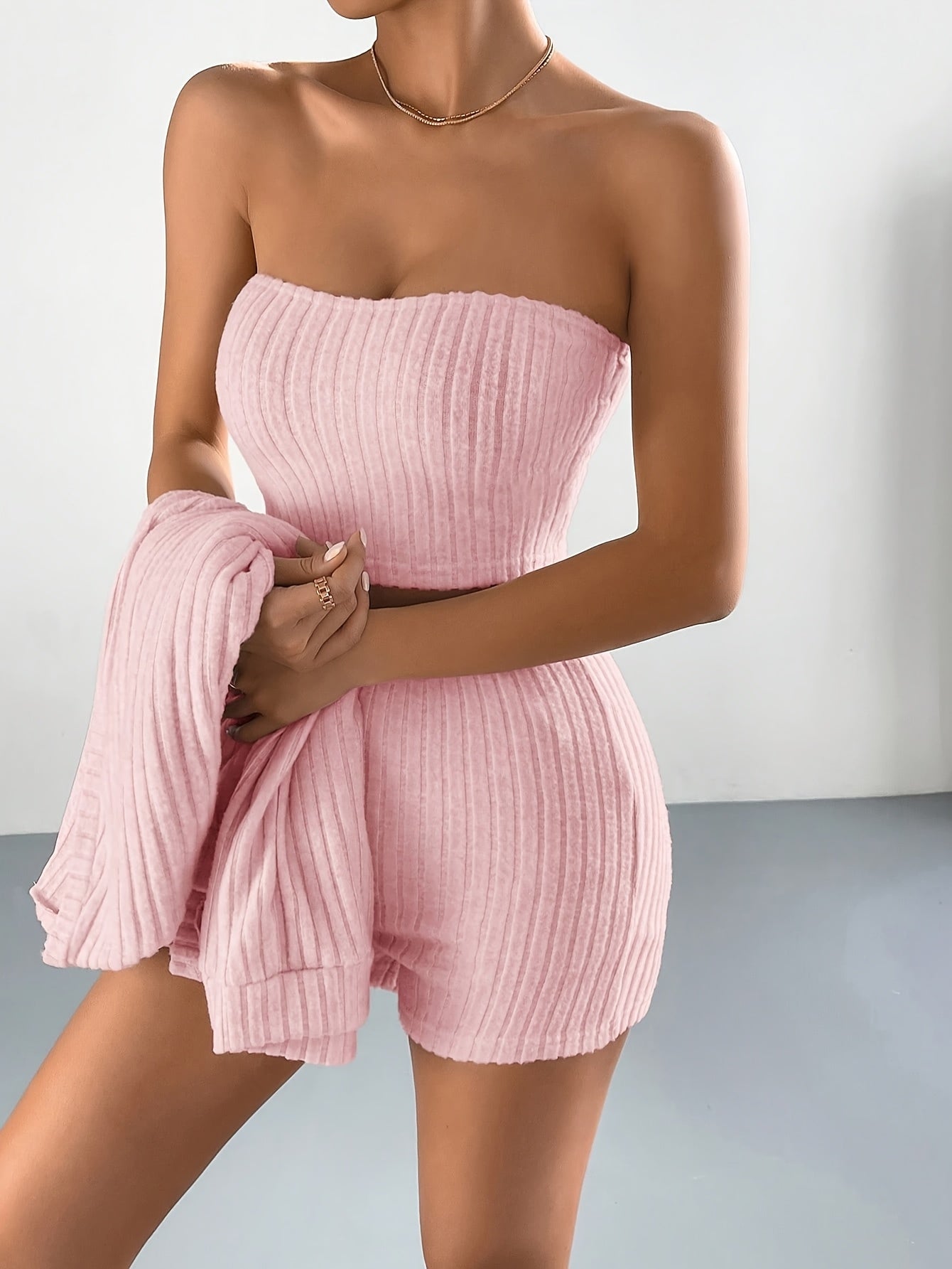 Women's Pajama Shorts Set - Versatile 3