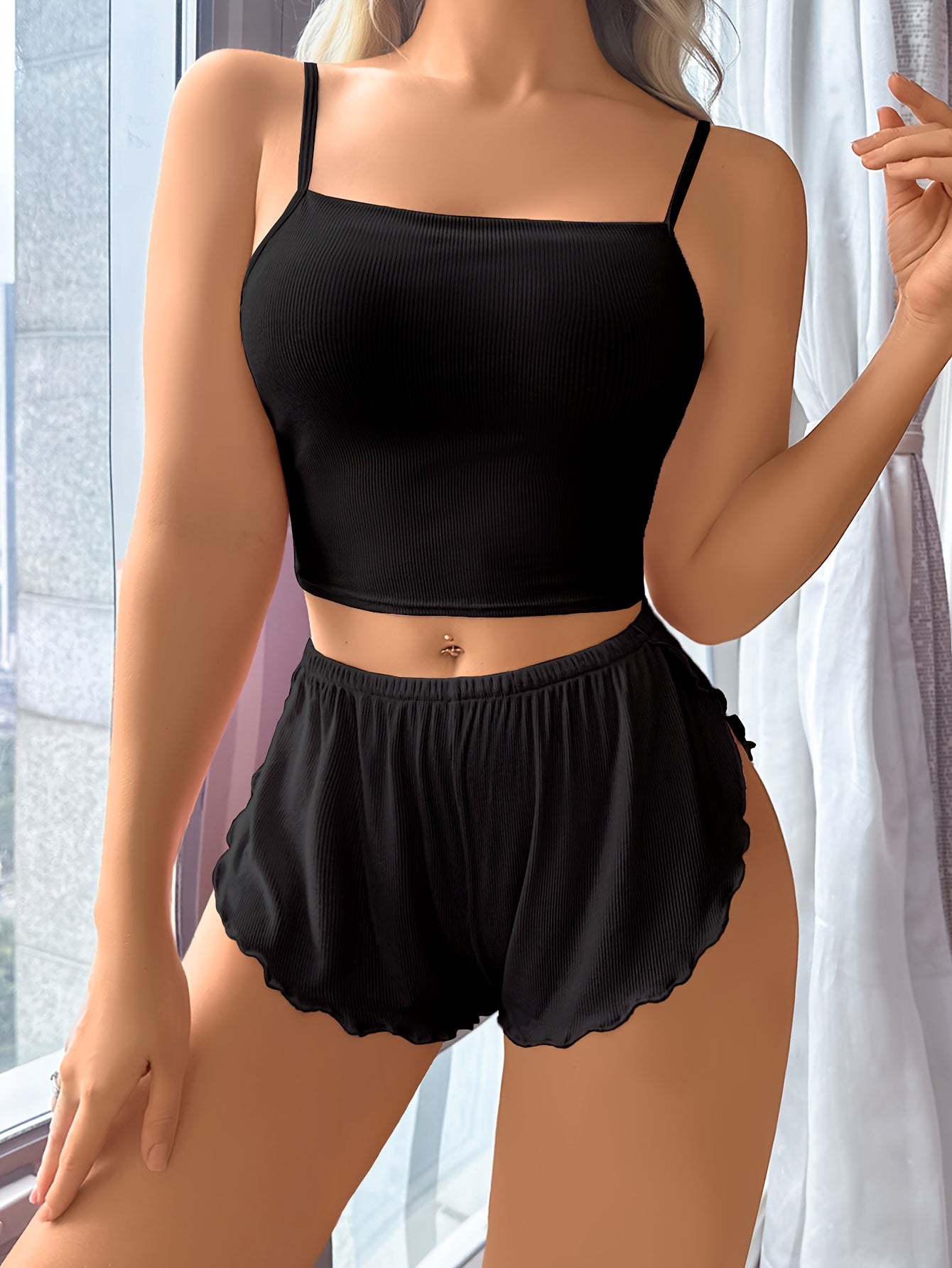 Women's Pajama Shorts Set - Versatile Style 454181