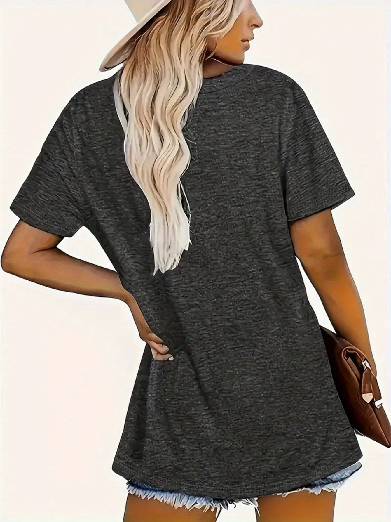 Women's Patriotic Graphic T-Shirt - Crew Neck Short Sleeve Relaxed Style detail image