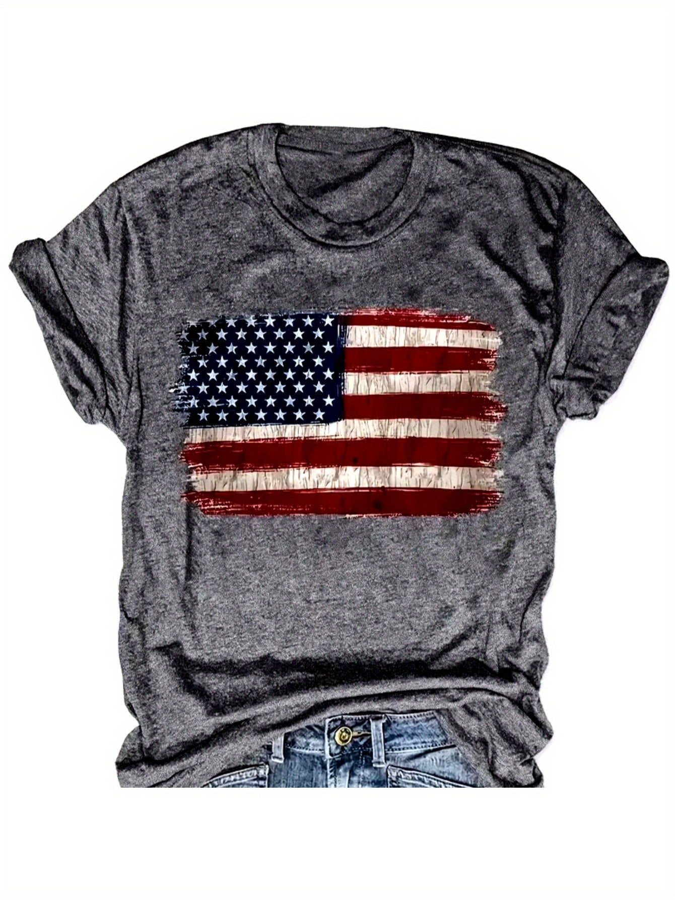 Dark Gray Printed Graphic T-Shirt - product view 3