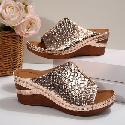 Women's Platform Sandals - Slip-On for Outdoor & Travel