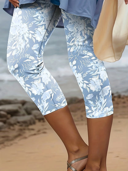 Multicolor Polyester Floral Jeans - product view 2