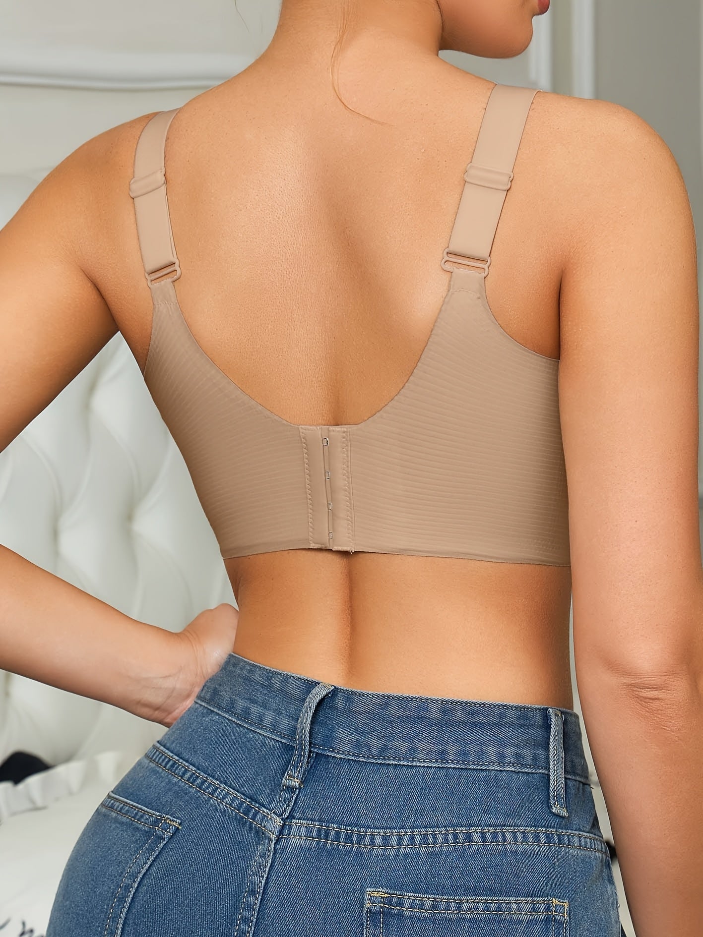 Women’s Plus Size Wireless Seamless Bra - Soft Everyday Support - Style 3221 detail image - detail view 6