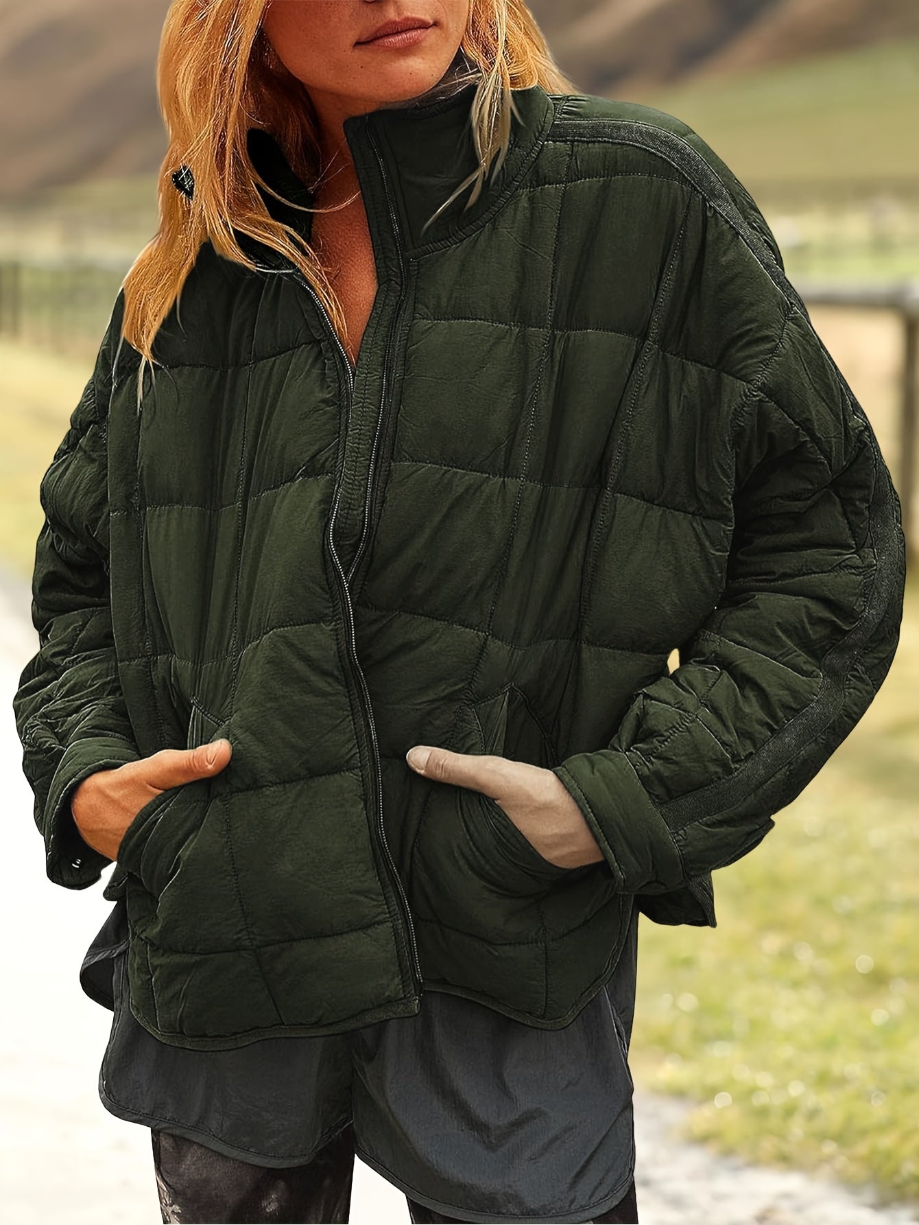 Women's Black Oversized Long-Sleeve Jacket - product view 39