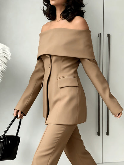 Women's Relaxed Button-Front Blazer detail image - detail view 15