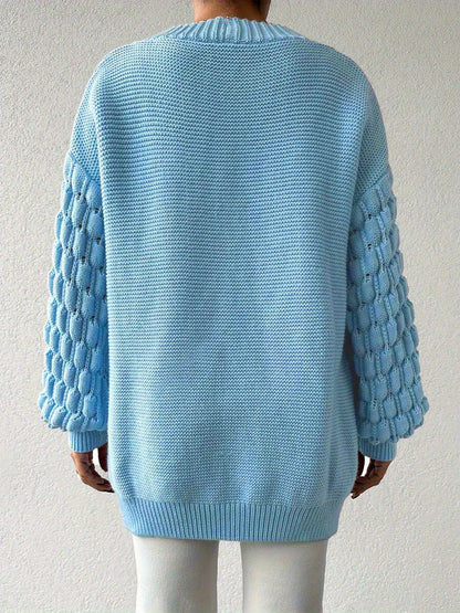 Women's Relaxed Denim Floral Cardigan
