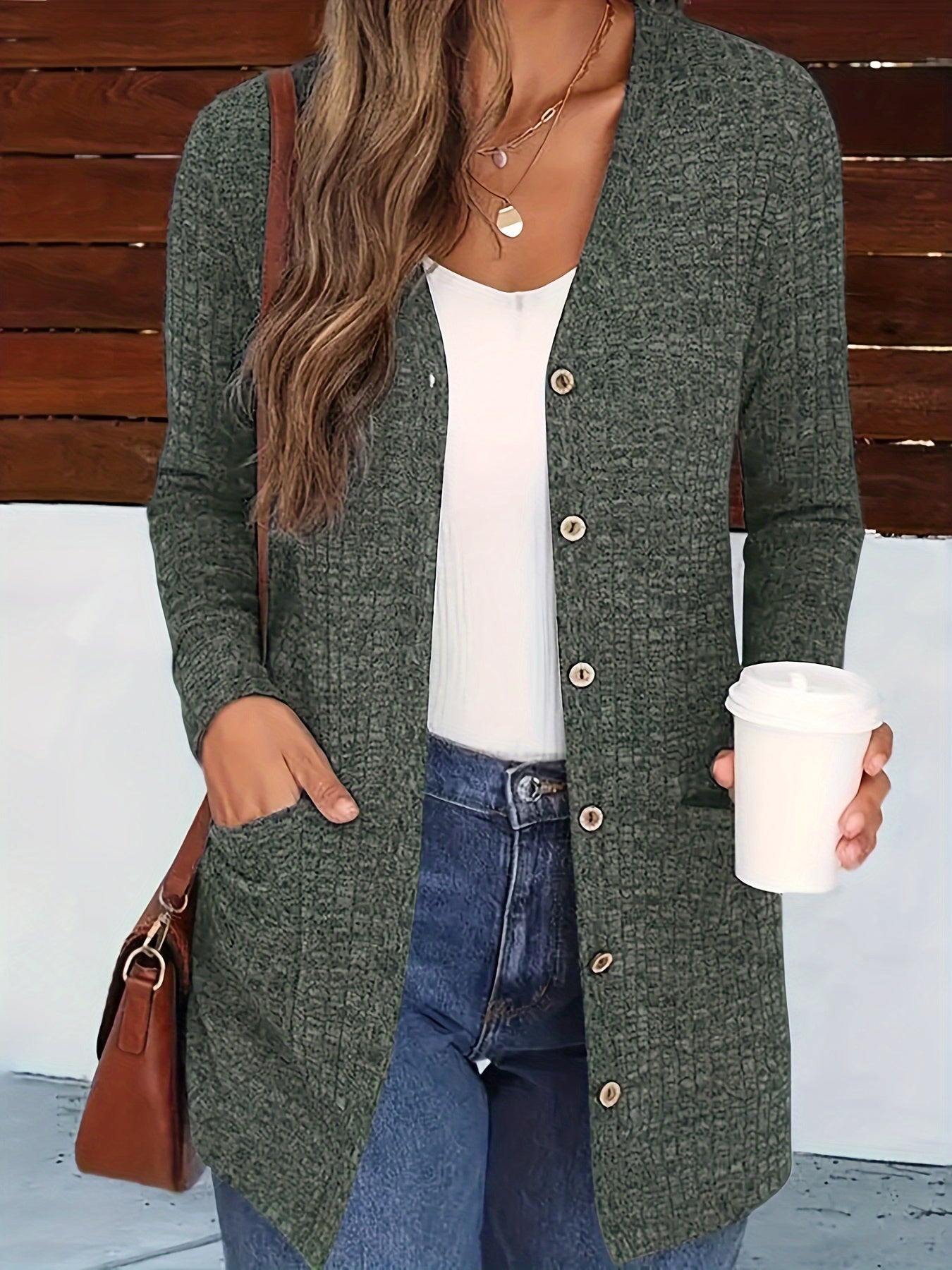 Women's Relaxed Denim Open-Front Cardigan Everyday 237 detail image - detail view 10