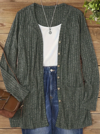Women's Relaxed Denim Open-Front Cardigan Everyday 237 detail image - detail view 6
