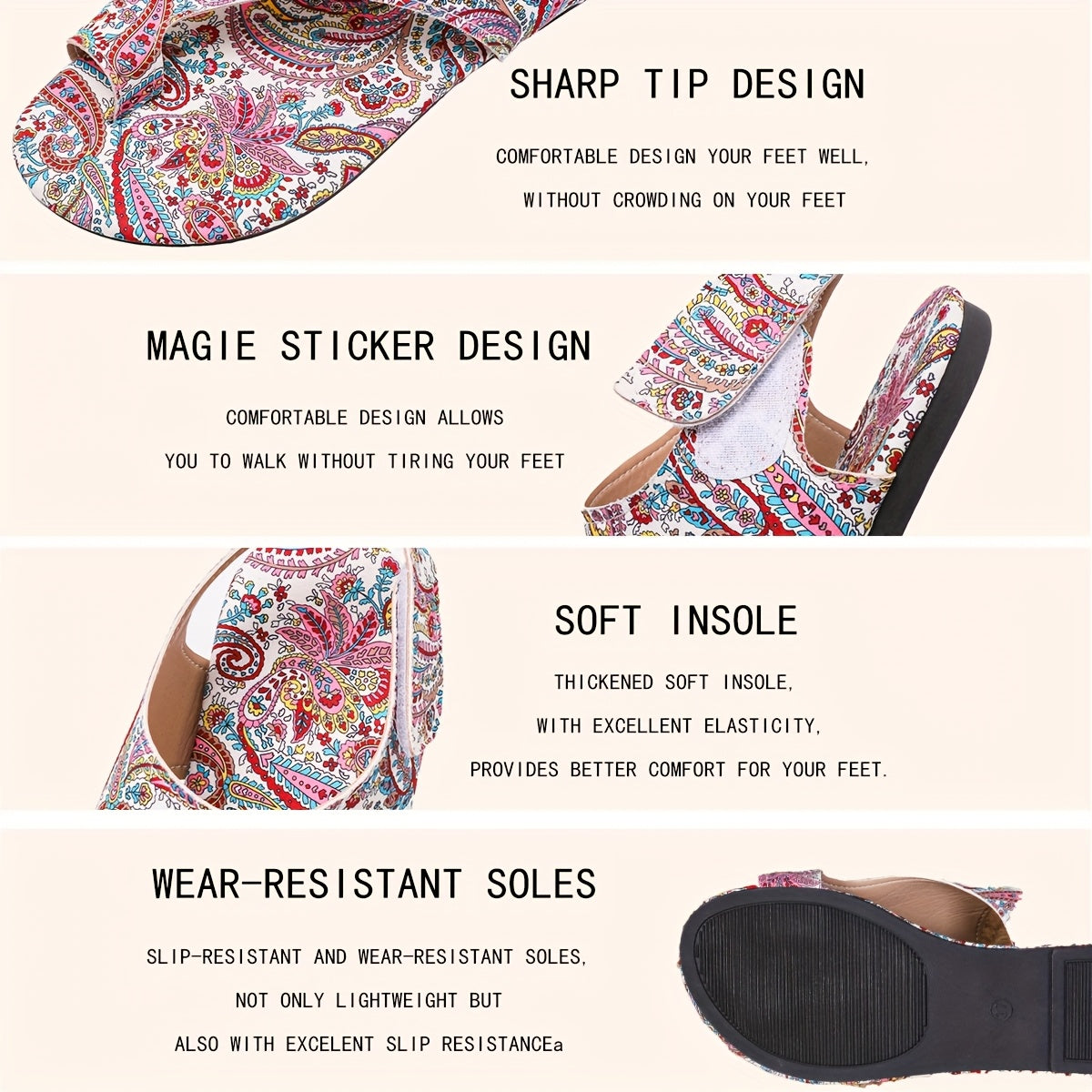 Women's Red Printed Shoes - product view 4