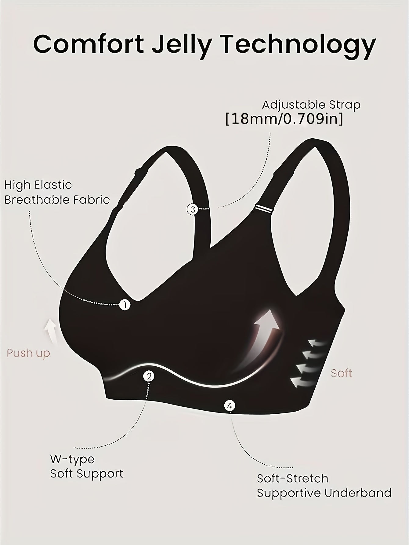 Women's Seamless Bra - Regular Fit Style 4645