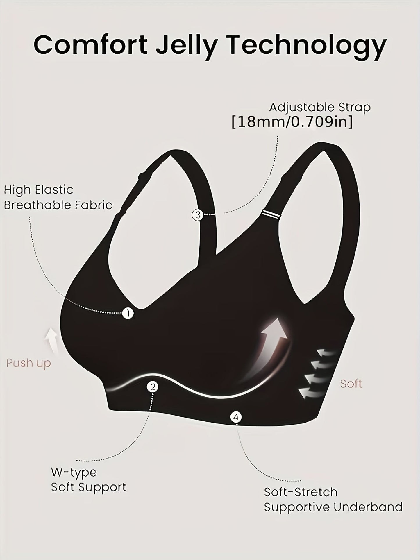 Women's Seamless Bra - Regular Fit Style 4645