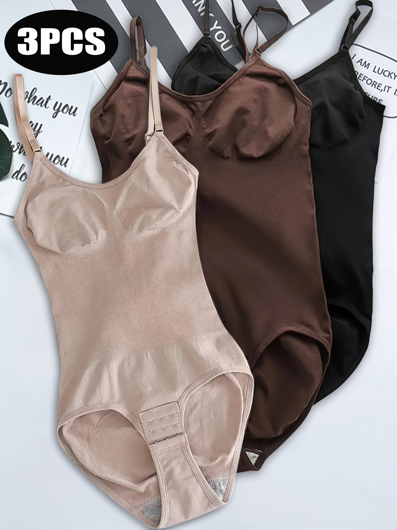 3pcs Bodysuits Tummy Control 3pcs Seamless Body Shaping Bodysuits for Tummy - product view 6