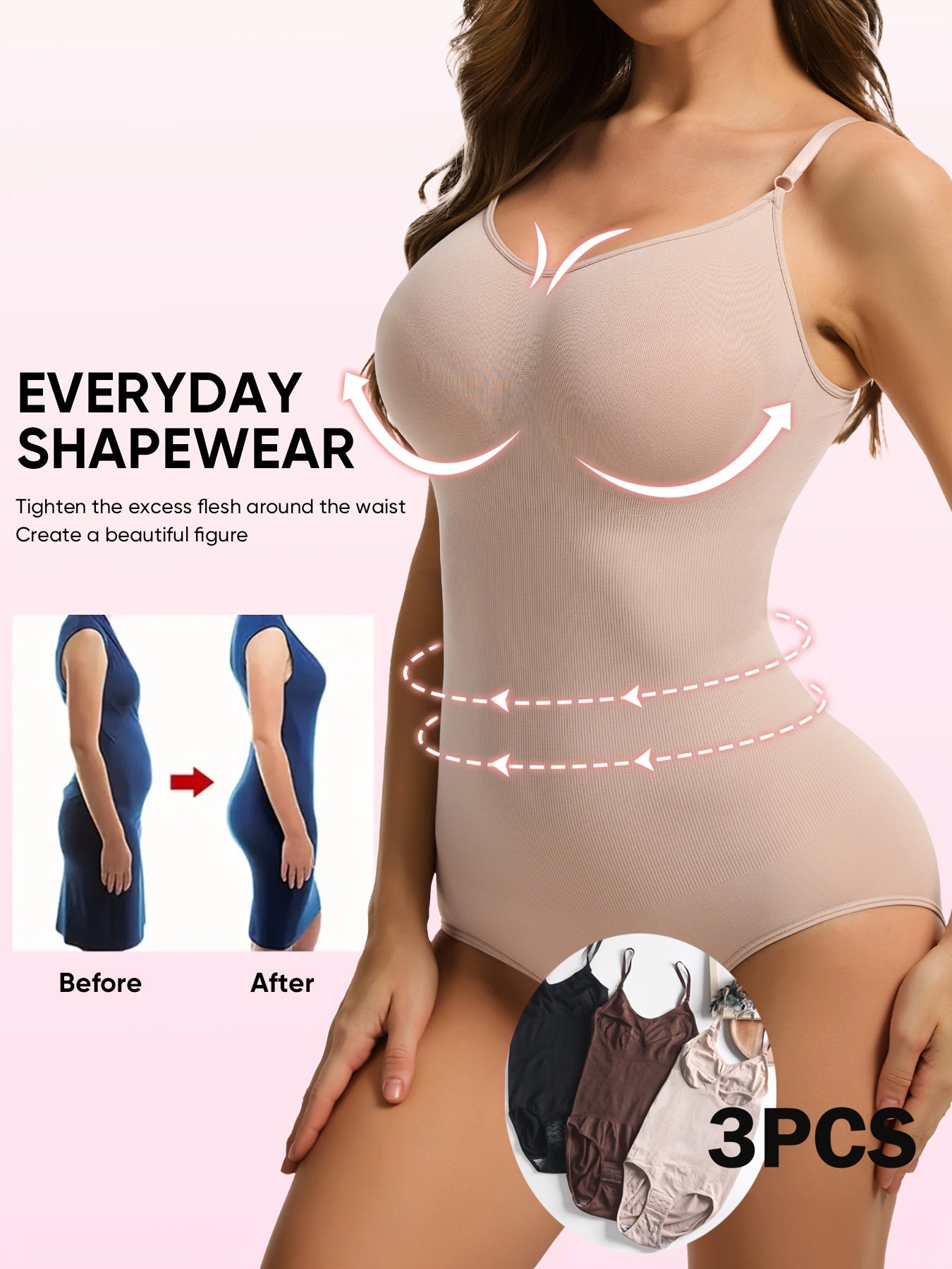 Women's Seamless Shapewear Bodysuit - Slim Fit