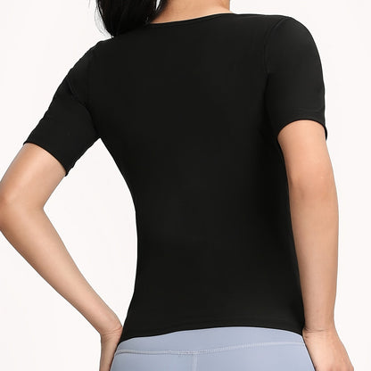 Women's Short Sleeve Shaping Top - Waist-Smoothing Stretch Design