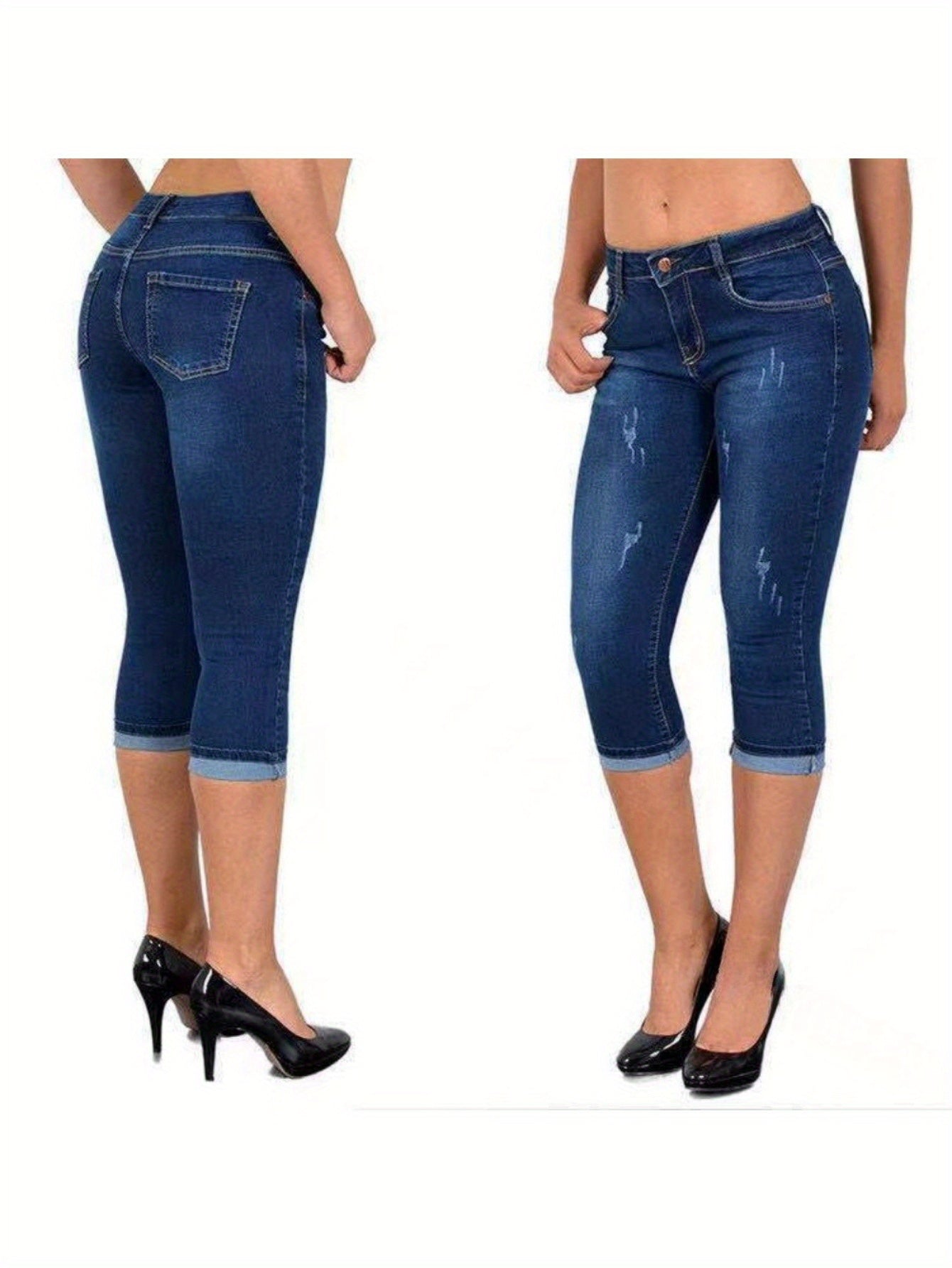 Women's Black Denim Slim-Fit Jeans - product view 20