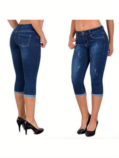 Women's Black Denim Slim-Fit Jeans - product view 20